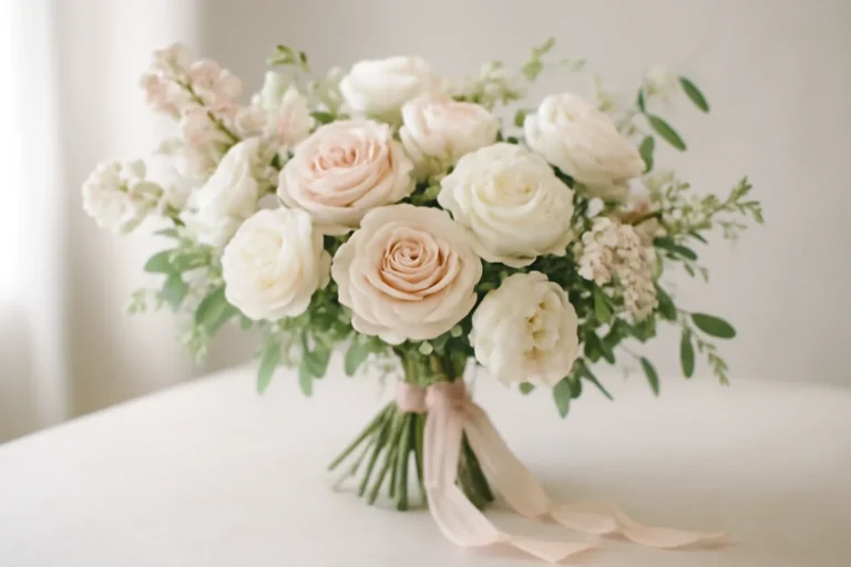 How to Choose a Color Palette for Your Wedding Flowers floral design detail for a Tampa wedding