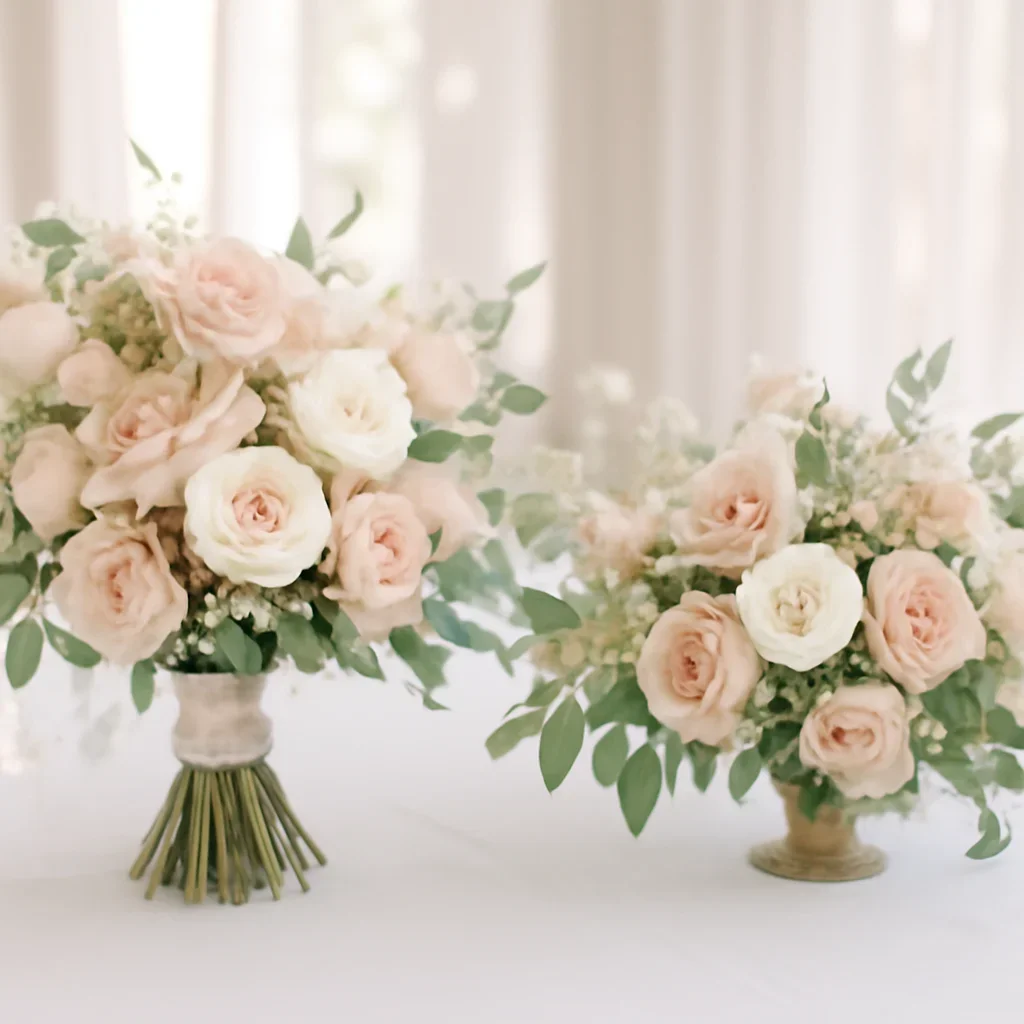 Wedding bouquet and reception florals ready for a Tampa celebration