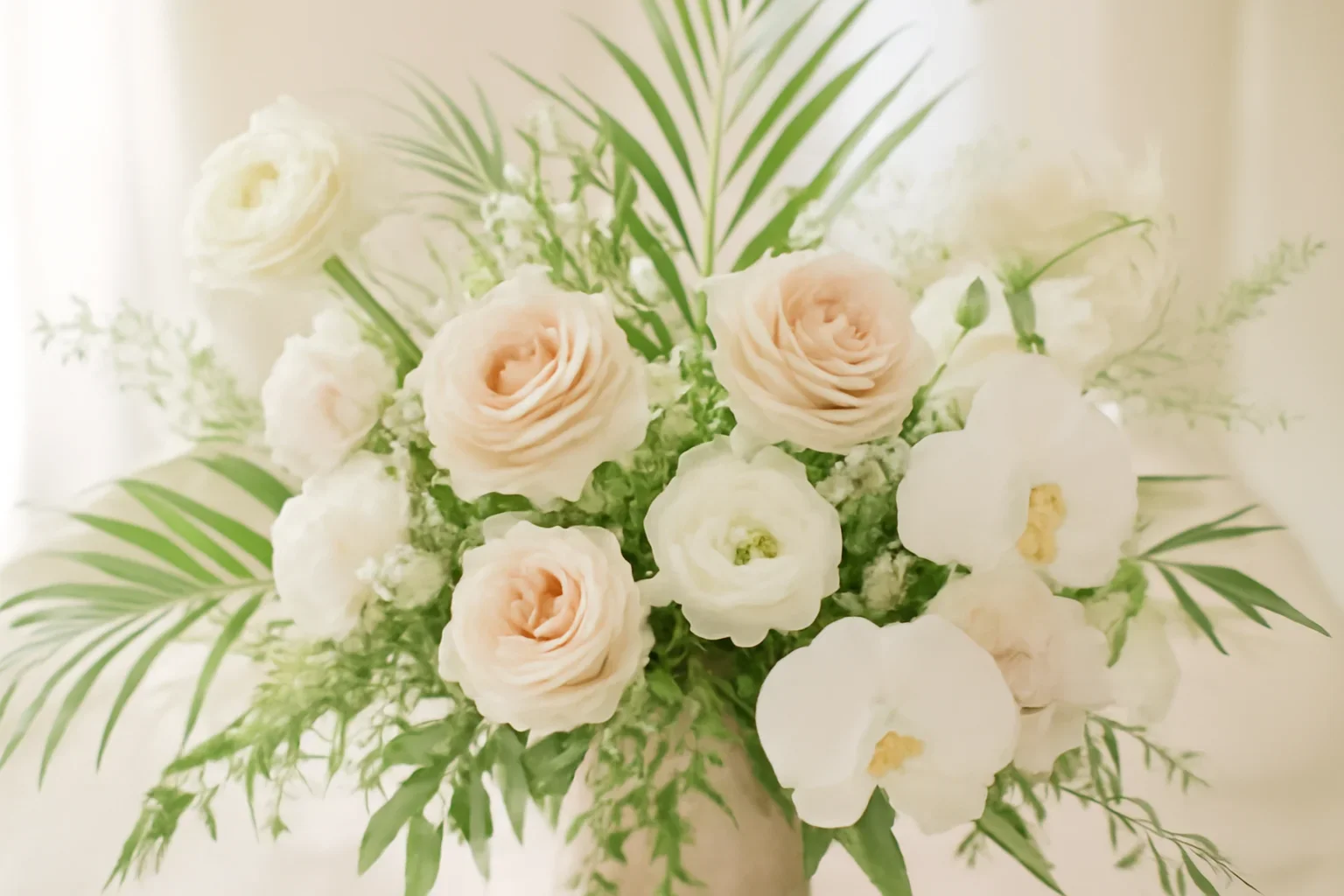 Tropical Florida Wedding Flowers floral design detail for a Tampa wedding