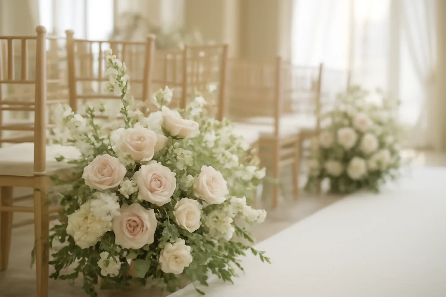 Aisle Decor floral design detail for a Tampa wedding