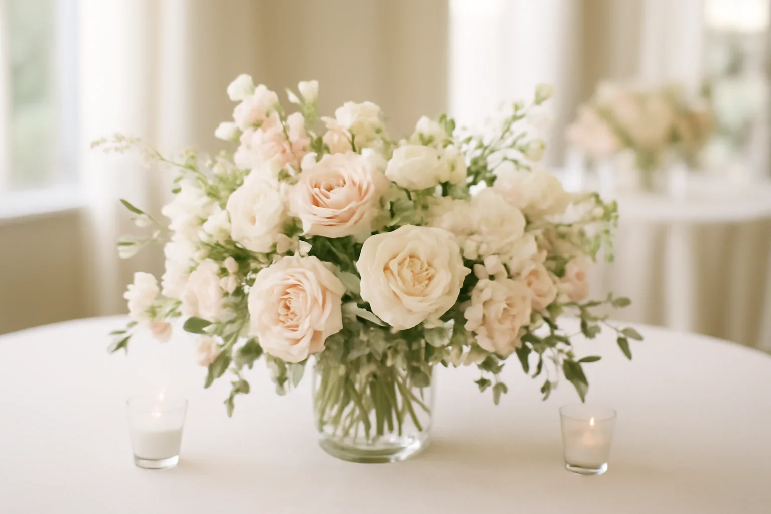 Centerpieces floral design detail for a Tampa wedding