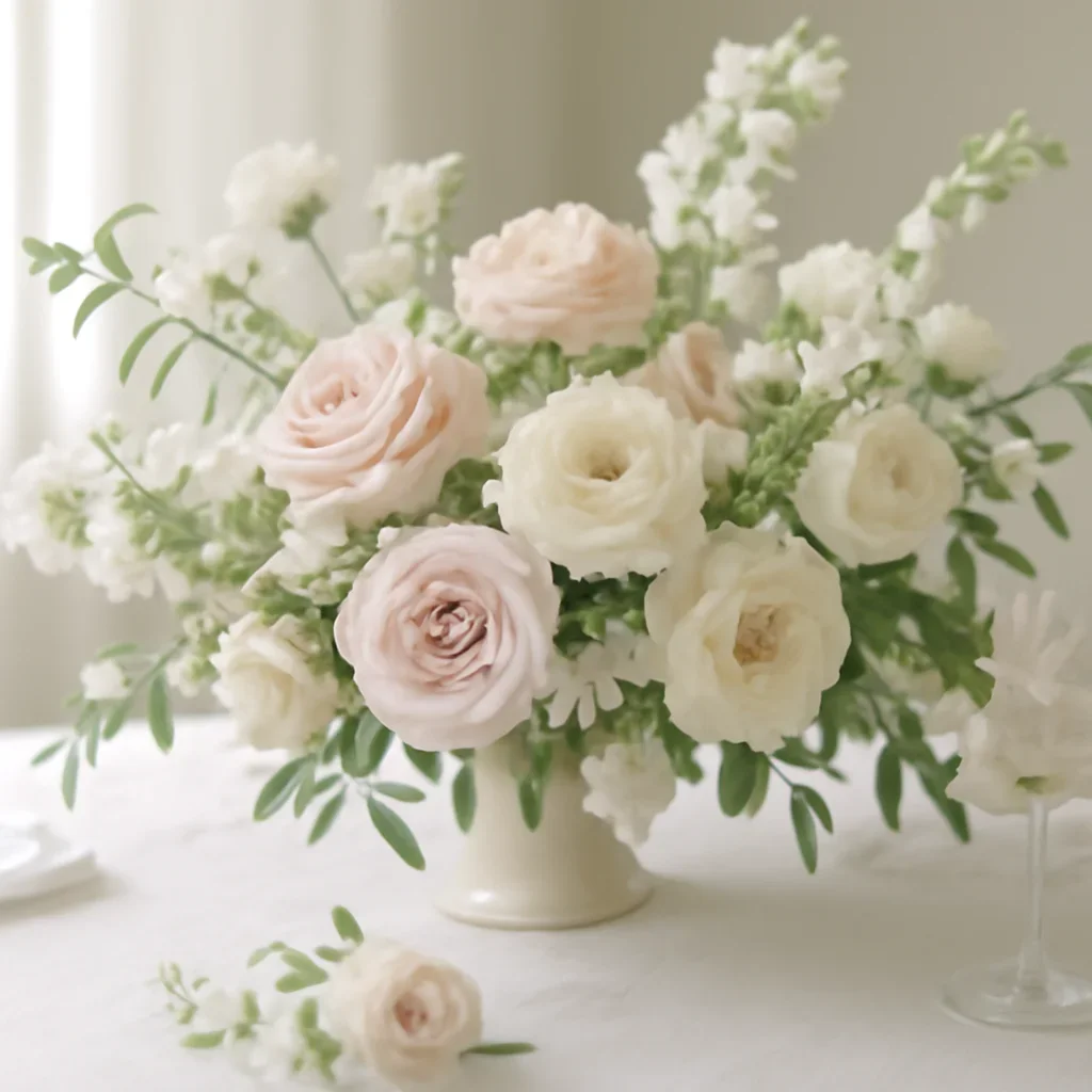 Close floral detail connected to centerpiece gallery
