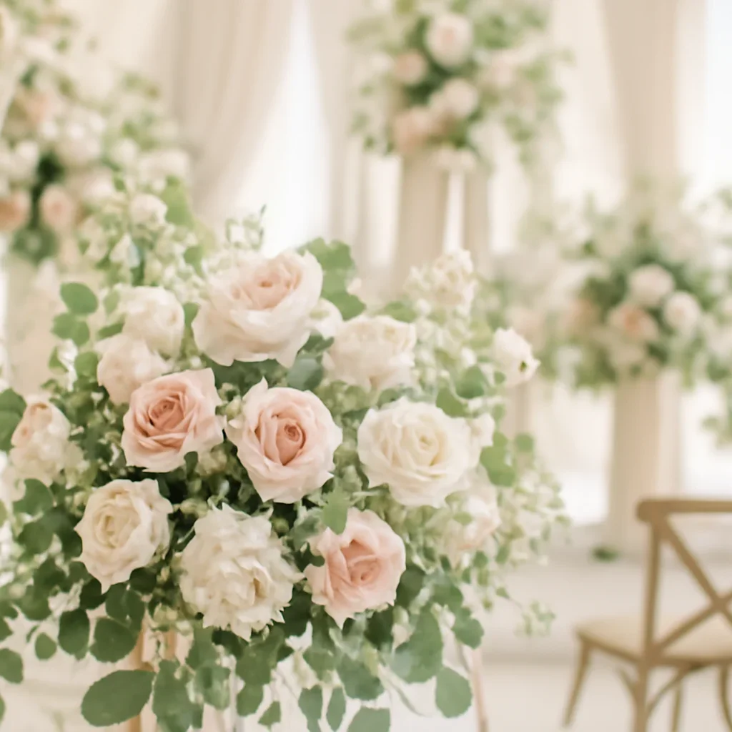 Close floral detail connected to ceremony decor gallery