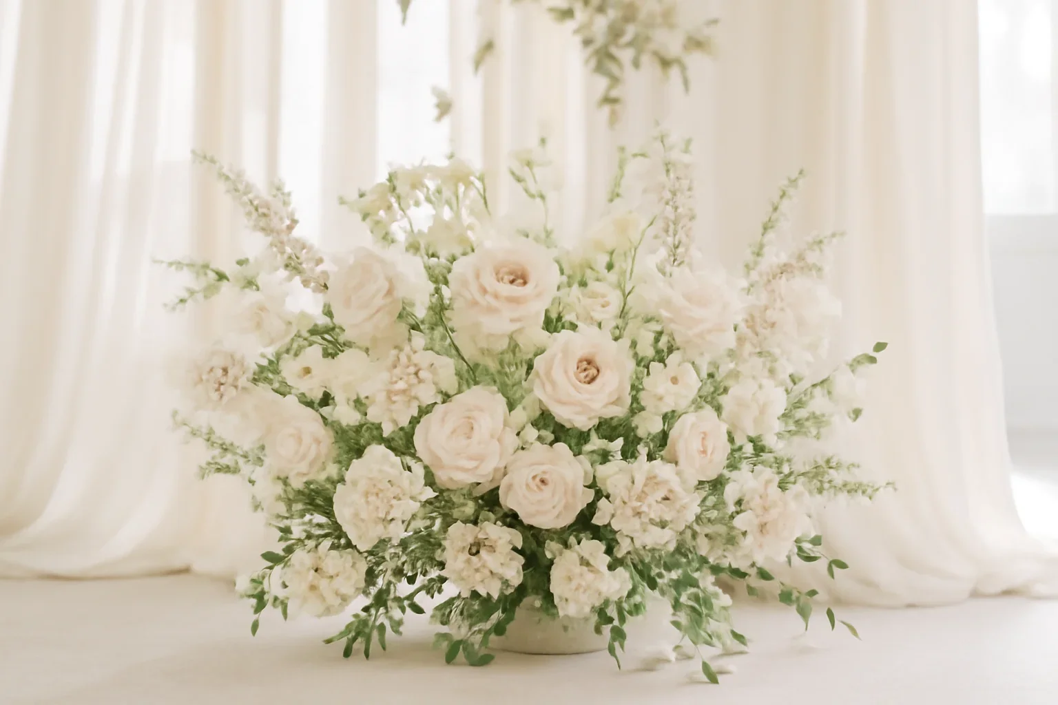 Ceremony Decor Gallery floral design detail for a Tampa wedding