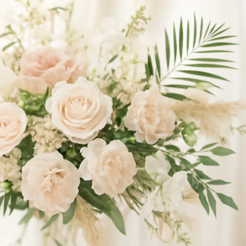 Close floral detail connected to tropical weddings gallery