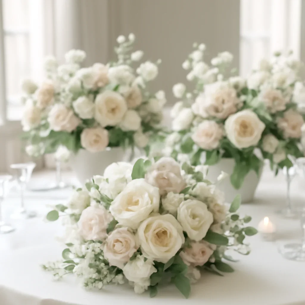 Wedding bouquet and reception florals ready for a Tampa celebration