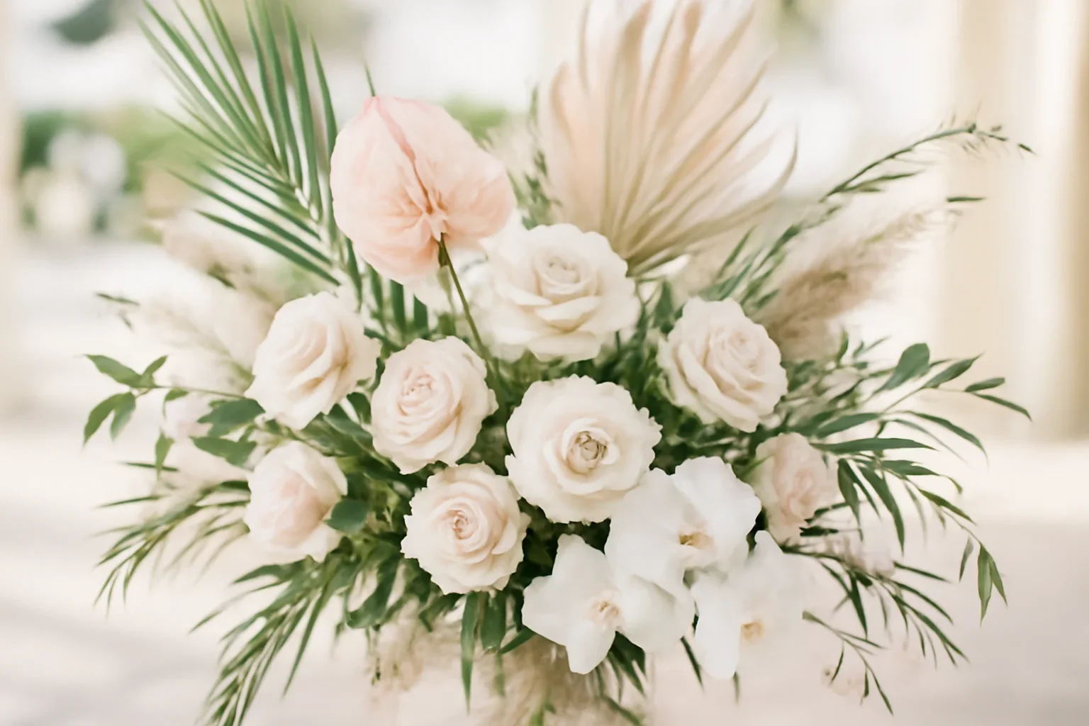 Tropical Weddings floral design detail for a Tampa wedding