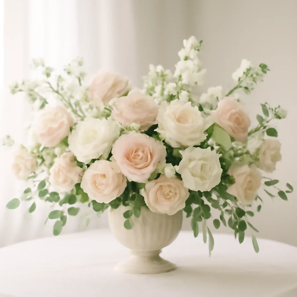 Wedding flower arrangement supporting the westchase wedding florist page