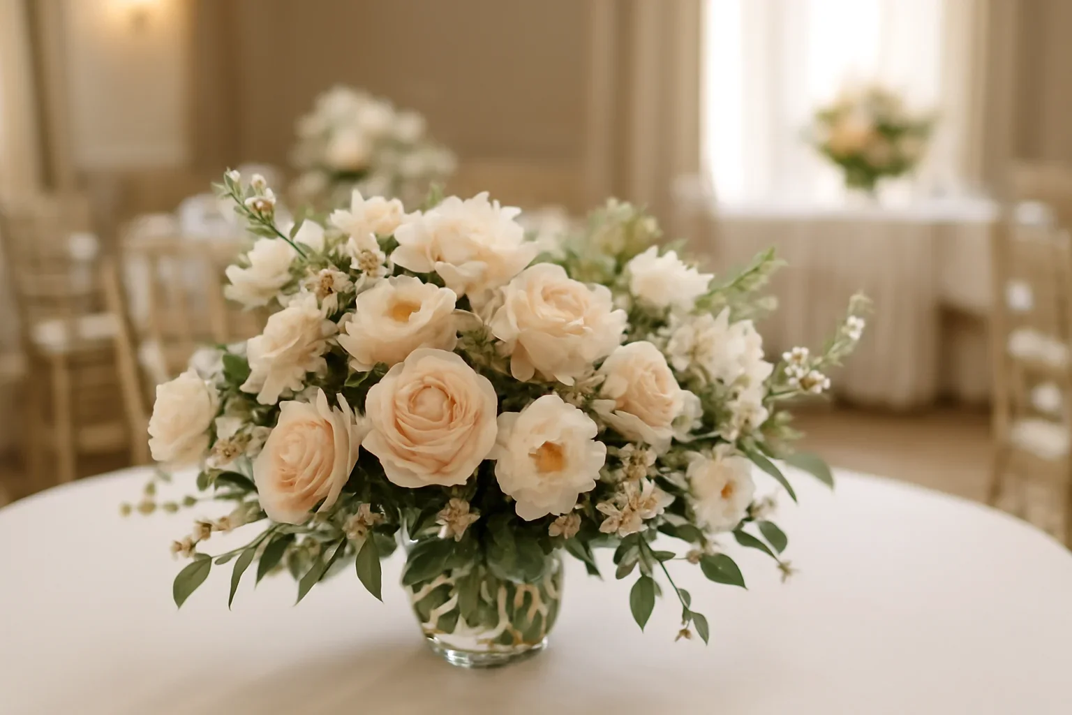 Reception Flowers floral design detail for a Tampa wedding