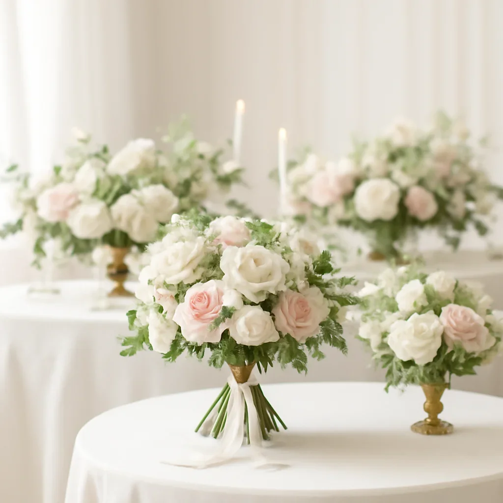 Wedding bouquet and reception florals ready for a Tampa celebration